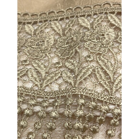 croscill home 3 piece bath towel set RN 21857 floral fringe cotton cream READ - Picture 7 of 10